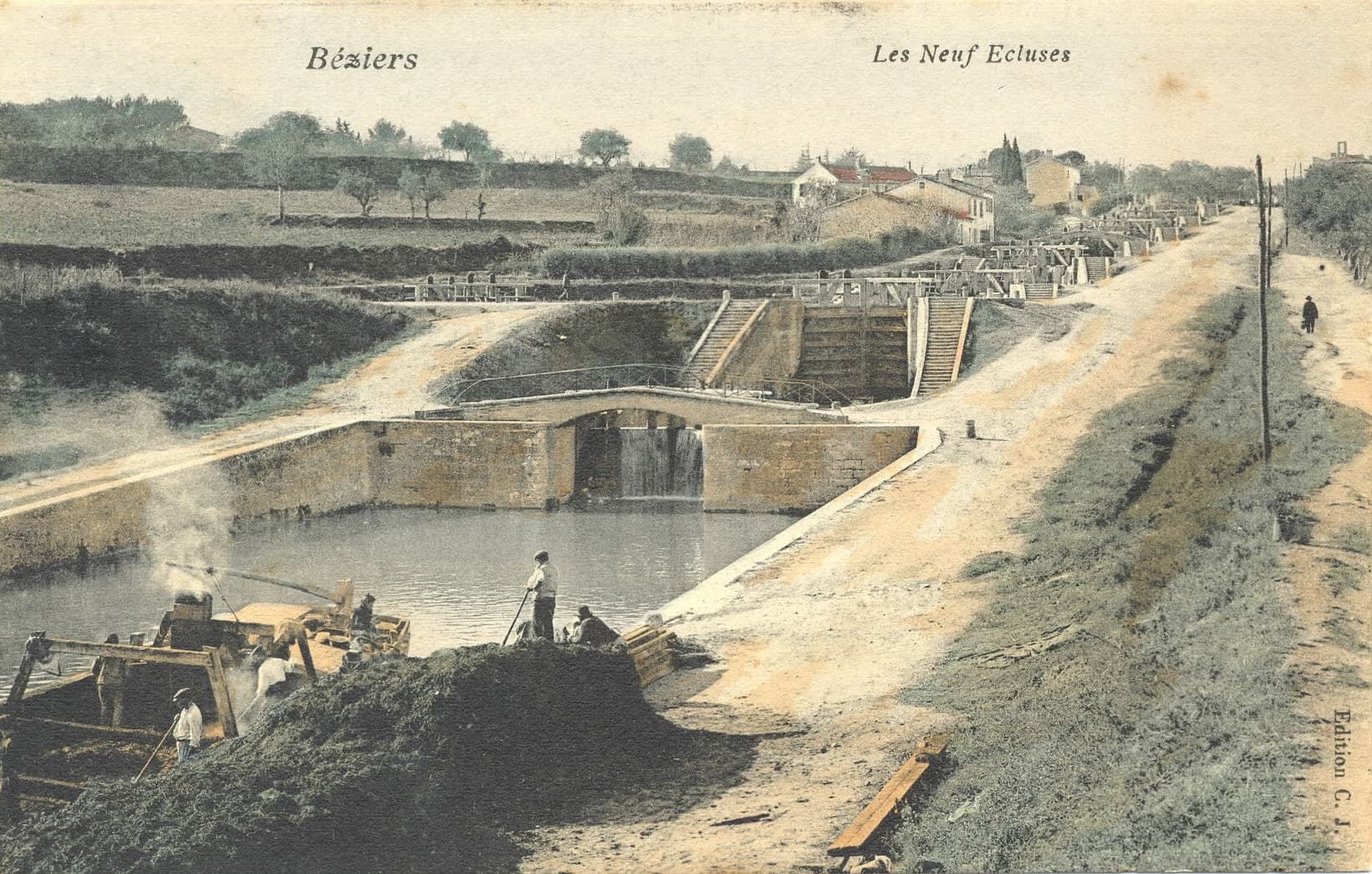 The Remarkable Fonseranes Locks Canal Du Midi