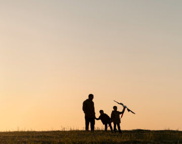 Marche nocturne en famille