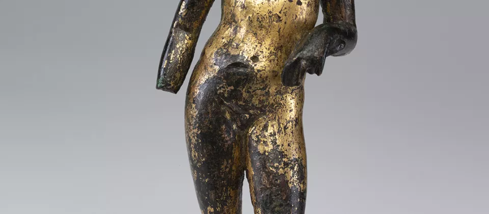 Statuette d’Apollon, bronze doré, Angers, Antiquité gallo-romaine_1 - © Musées d'Angers, David Riou