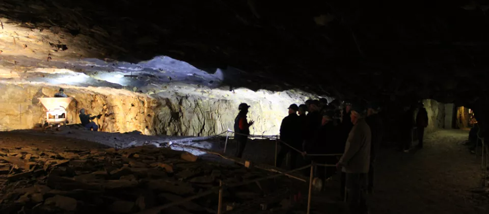 Visite de la mine à 126m sous terre_La Mine bleue_©La Mine bleue