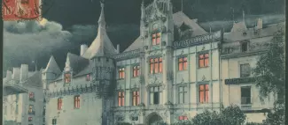 8Fi538. Saumur la nuit. Hôtel de Ville - _1