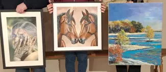 Exposition peinture de Delarousse, Boussard et Donné à La Ménitré