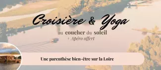 Balade en toue sur la Loire escale yoga sur une plage