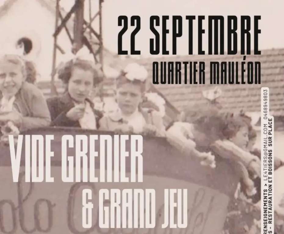 JEP 2024 - VIDE GRENIER, JEUX, SOUVENIRS - QUARTIER MAULEON 