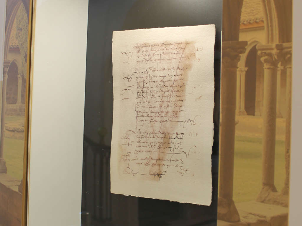 Maison des vins à Limoux - Fac similé du document de 1544