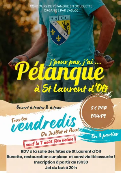 Concours de pétanque en doublette