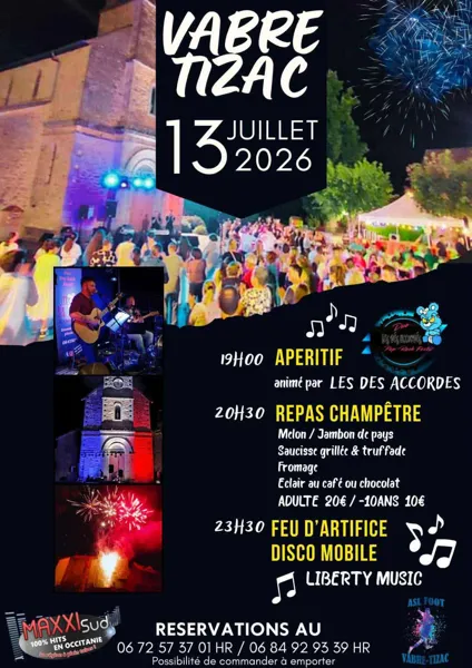 Soirée du 13 juillet à Vabre-Tizac