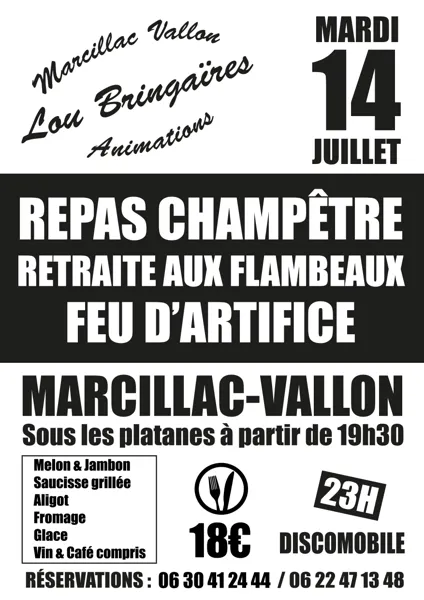 Festivités du 14 Juillet - Marcillac-Vallon