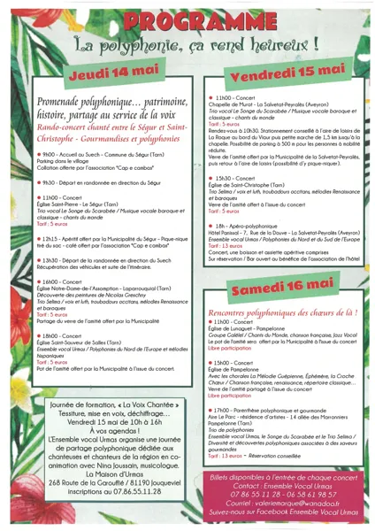 Les Folles Journées Polyphoniques de printemps