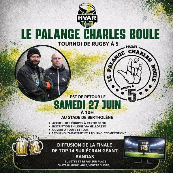 Tournoi de rugby à 5 Le Palange Charles Boule