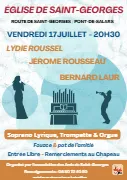 Rencontres musicales de Saint Georges : LYDIE ROUSSEL/JÉROME ROUSSEAU/BERNARD LAUR