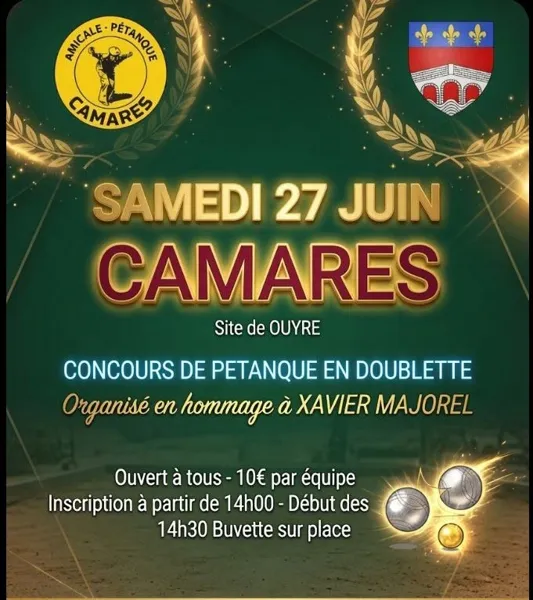 Concours de pétanque en doublette