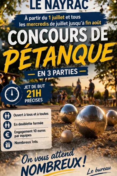 Concours de pétanque en doublette
