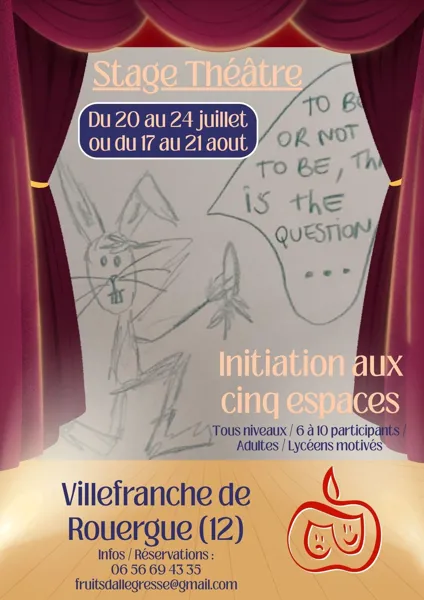 Stage Théâtre: Initiation aux cinq espaces