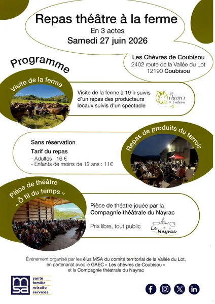 Repas théâtre à la ferme