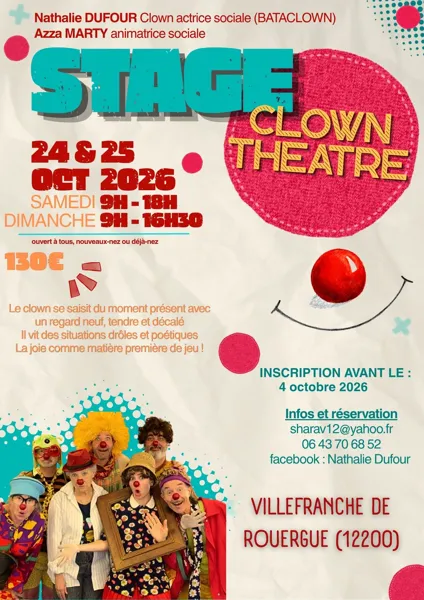 Stage clown théâtre à Villefranche-de-Rouergue