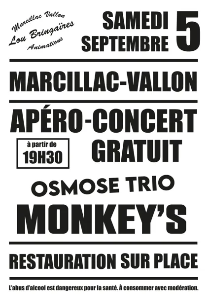 Apéro concert Gratuit