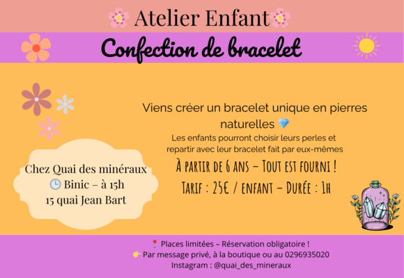 Atelier créatif bracelet (