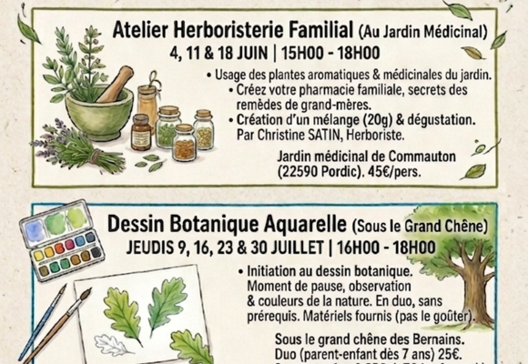 Ateliers été 2026 les simples de nos jardins