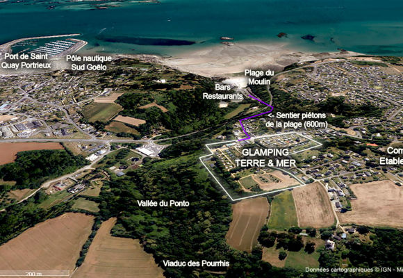 Situation géographique du glamping