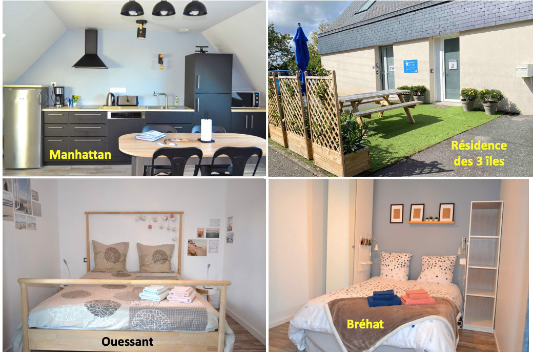 Résidence des 3 îles, appartement au rdc, calme avec jardin en plein centre-ville