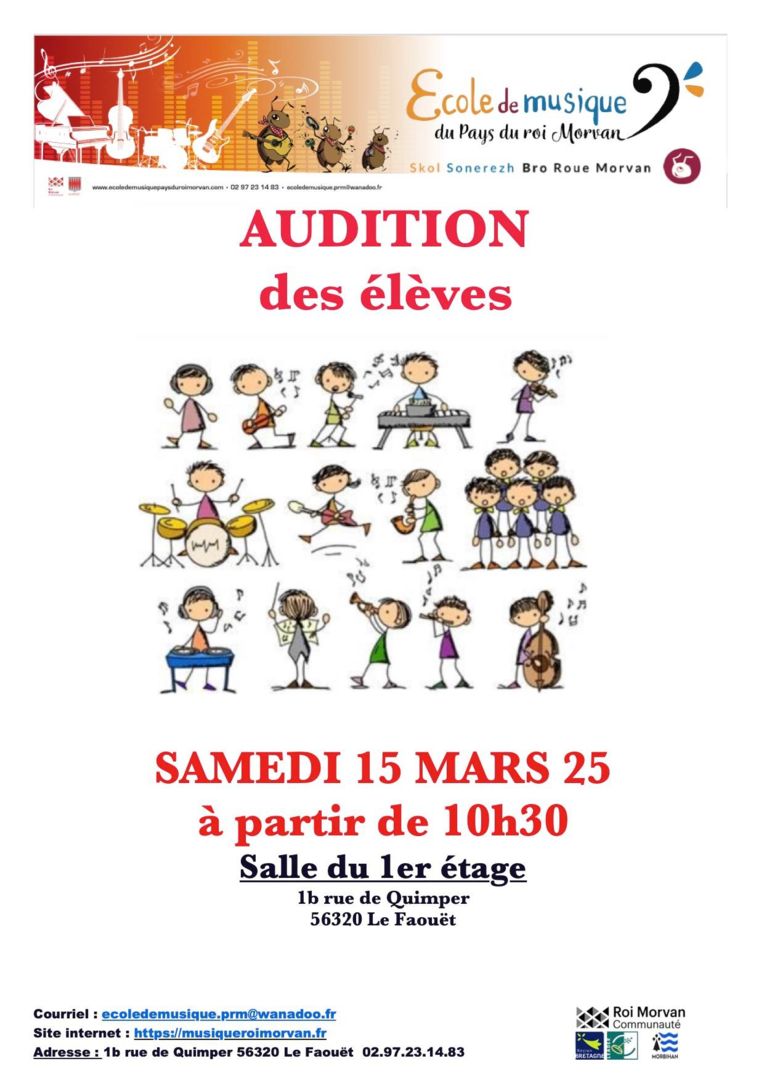 Audition des élèves de l'école de musique