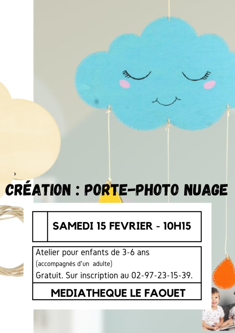 Loisir Créatif « Porte-photo nuage »