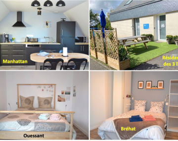 Résidence des 3 îles, appartement au rdc, calme avec jardin en plein centre-ville