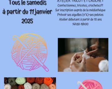 Atelier tricot et crochet