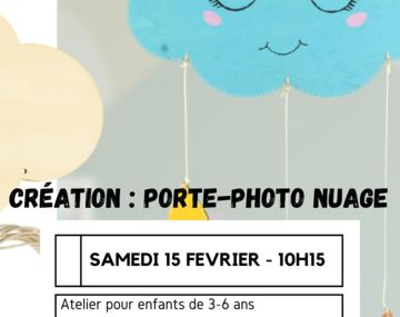 Loisir Créatif « Porte-photo nuage »