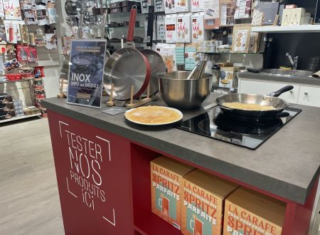 Ilôt de démonstration de cuisson inox