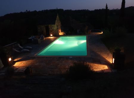 L'Atelier du Reyrand - Vue piscine nuit_5