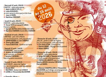 Concèze - Festival Dec'Ouvrir 12 au 16 08 2026