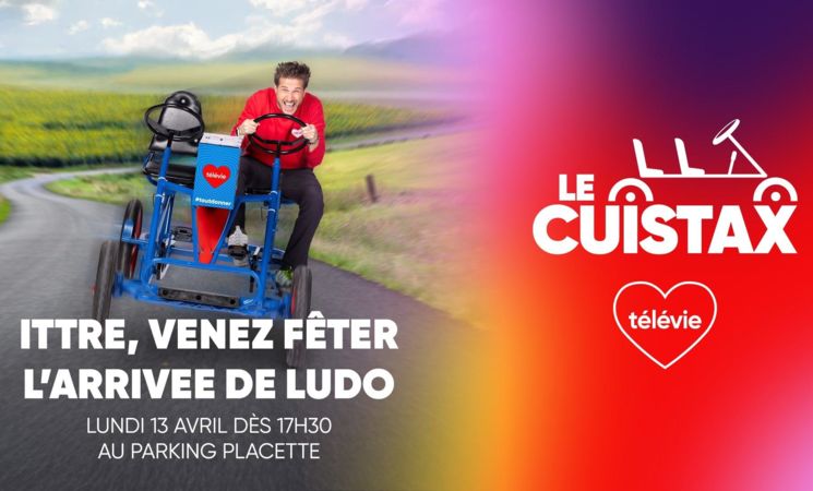 L'arrivée du cuistax du Télévie à Ittre