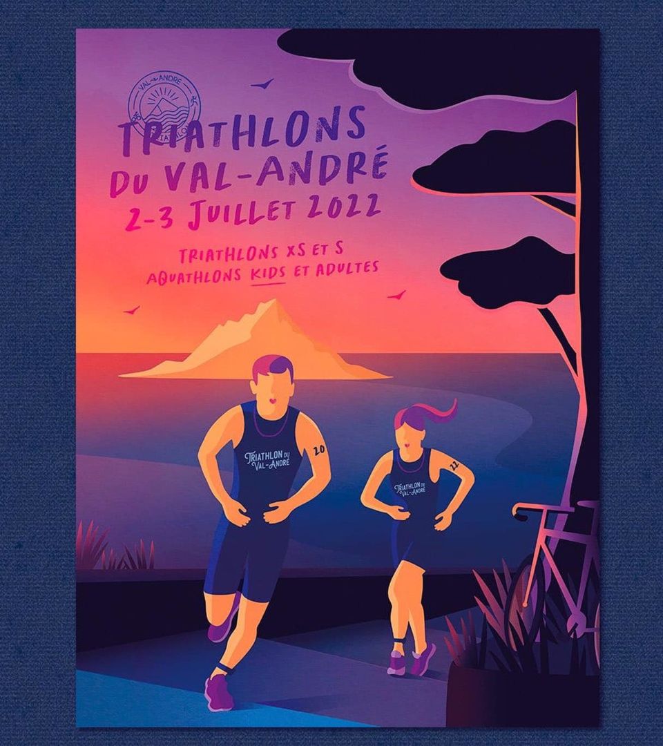 Affiche 2022 Triathlon du Val-André