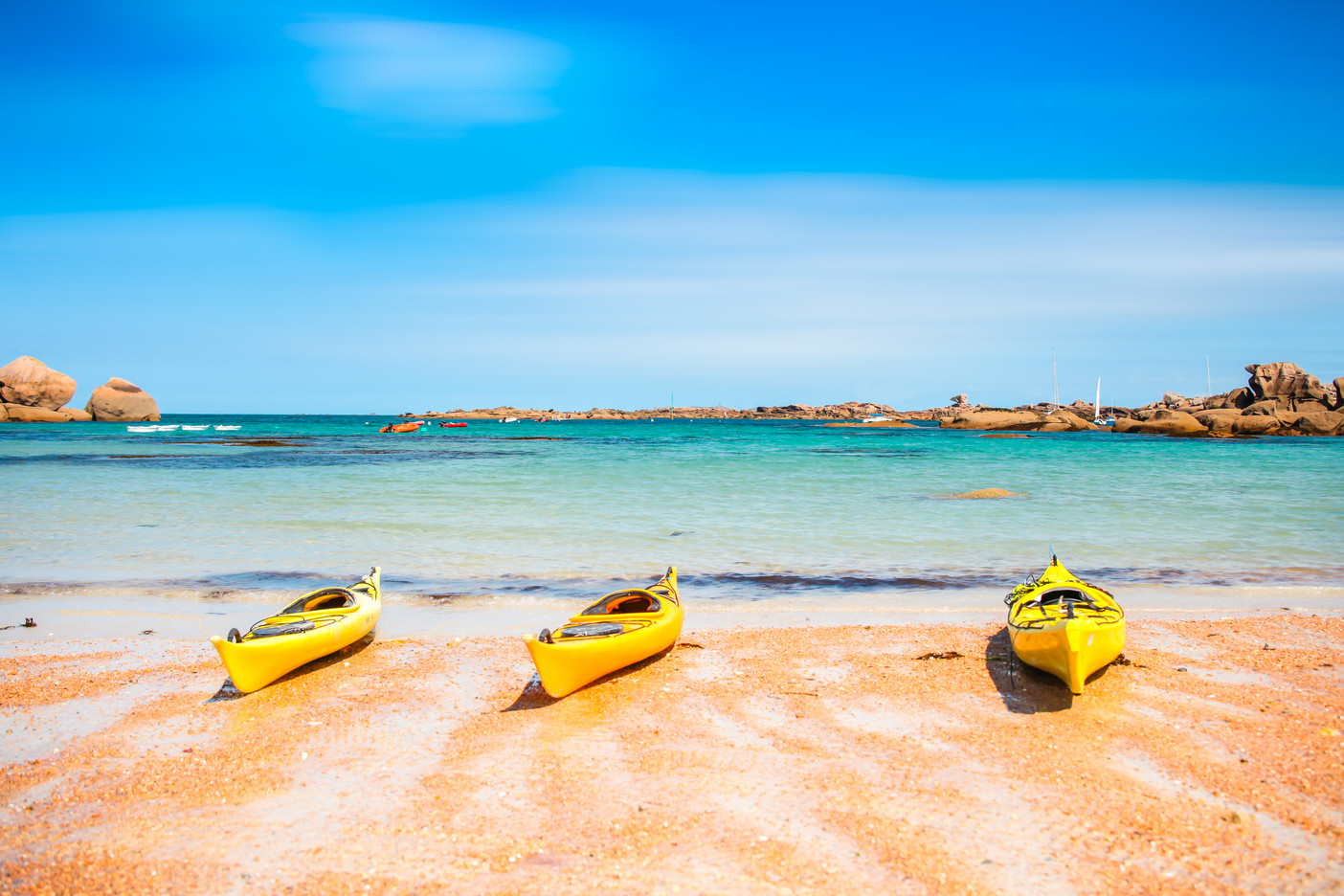 Kayak plage de la Grève-Blanche - Trégastel