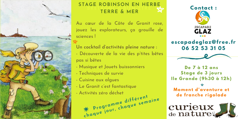 Stage Robinson en herbe - Escapade Glaz