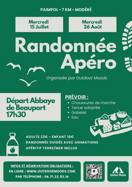 Affiche Rando-Apéro à Paimpol Entre Terre et Mer