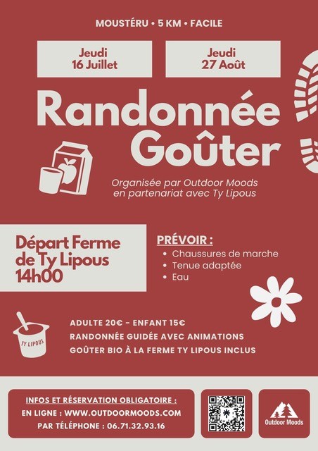 Affiche Rando-Goûter à Ty Lipous Un Après-Midi à la Campagne