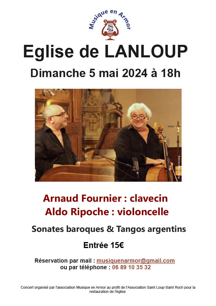 Sonates baroques et tangos argentins | Lanloup | Côtes... Le 5 mai 2024