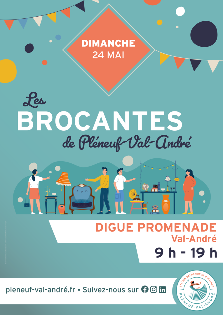 Affiches : Brocantes de Pléneuf-Val-André - Digue