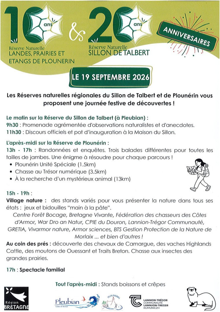 Anniversaires des réserves naturelles régionales