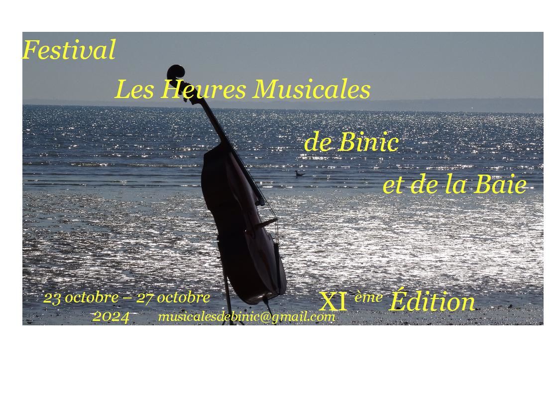 Festival les Heures Musicales de Binic et de la Baie | Binic-Étables-sur-Mer... Du 23 au 27 oct 2024