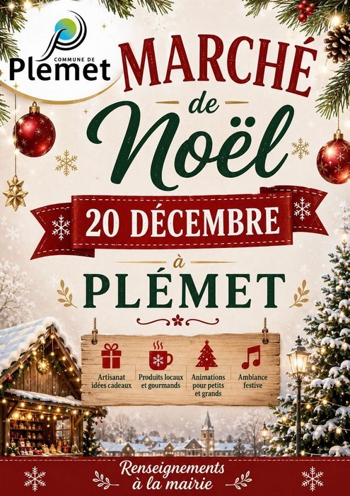 Marché de Noël - 20 décembre 2026 - Plémet
