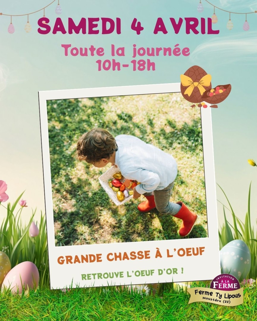 Grande chasse à l'oeuf à la Ferme Ty Lipous