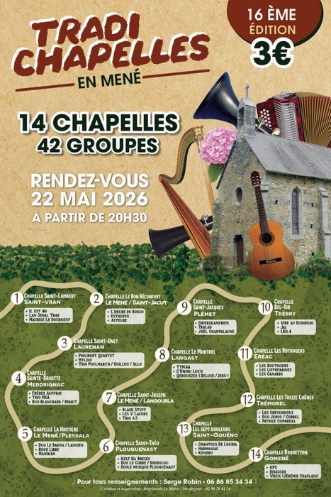 Tradi Chapelles en Mené 2026 - 2