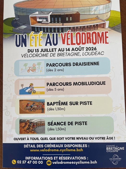 Un été au Vélodrome - 15 juillet au 14 août 2026 - Vélodrome de Bretagne - Loudéac