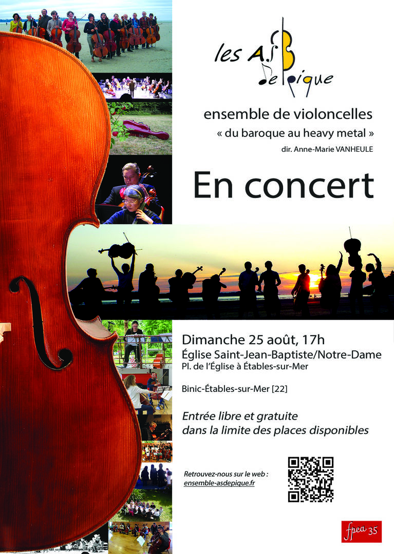 Concert de violoncelles des As de Piques | Binic-Étables-sur-Mer... Le 25 août 2024