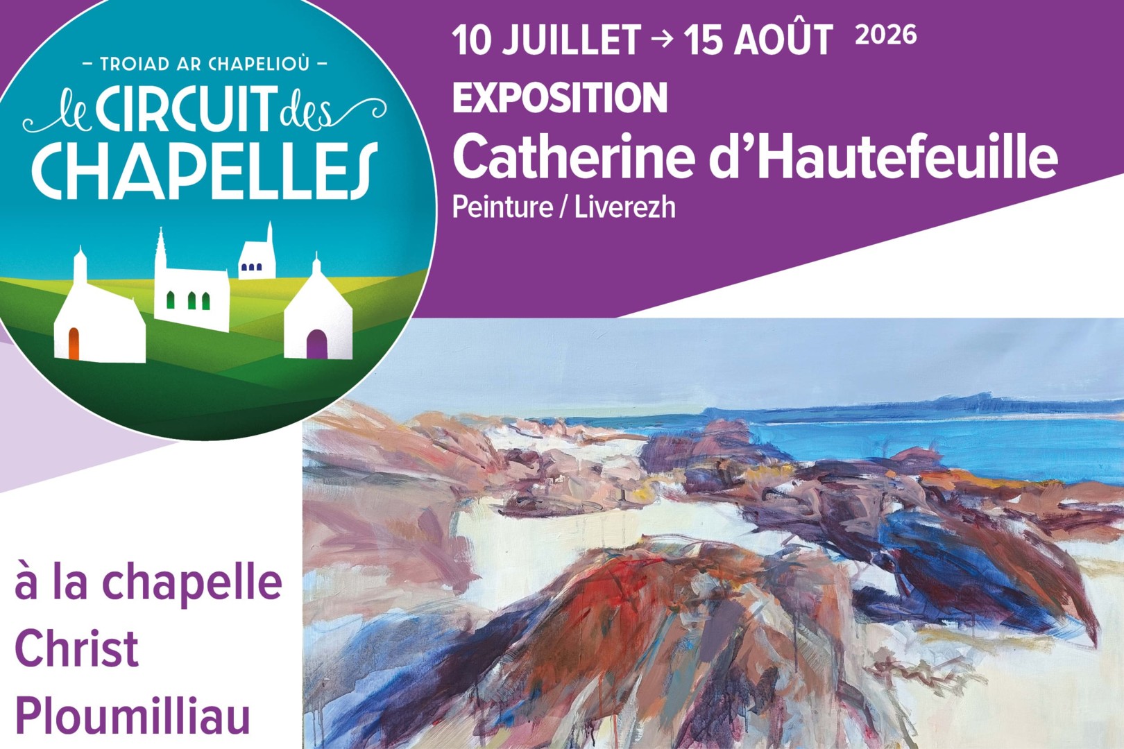 Exposition Catherine d'Hautefeuille - Ploumilliau - Circuit des Chapelles 2026