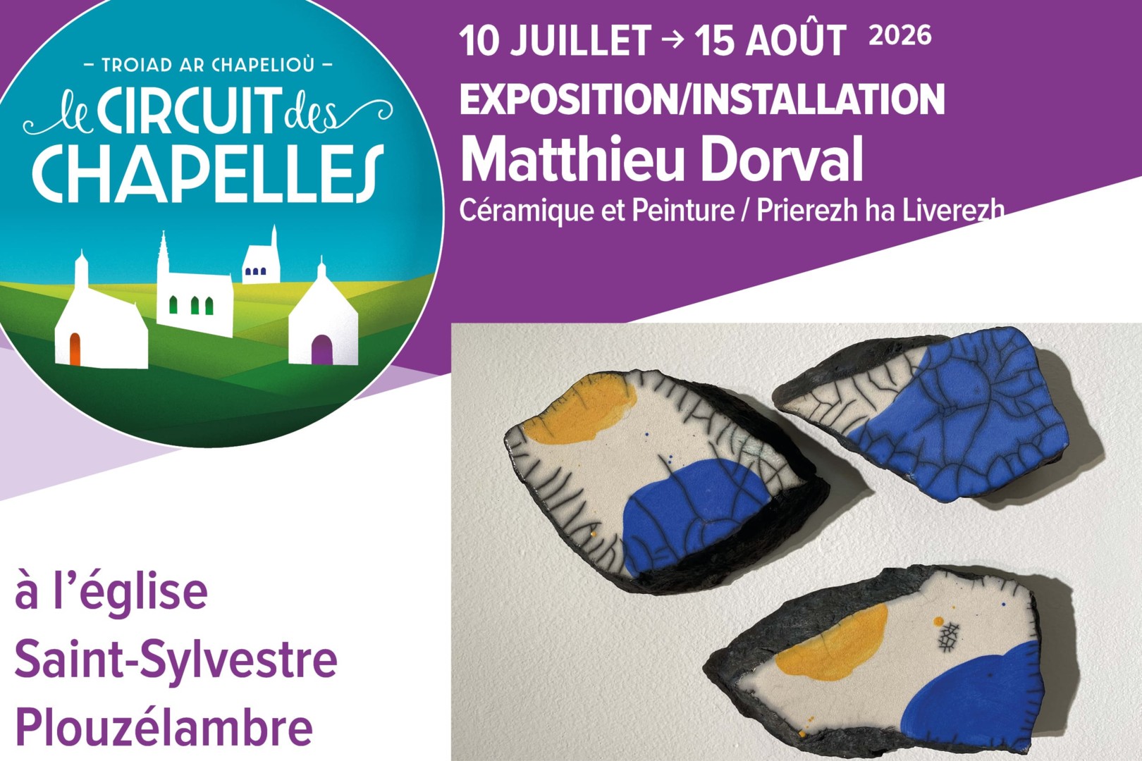 Exposition Matthieu Dorval - Plouzélambre - Circuit des Chapelles 2026